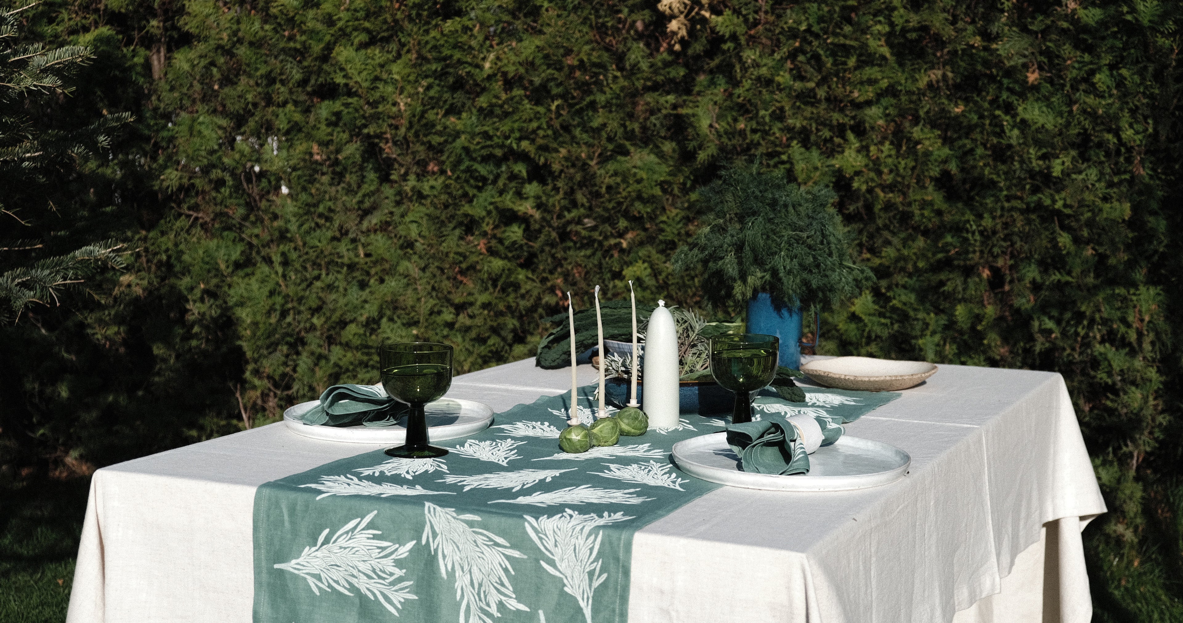 Tarragon on Sage Table Runner