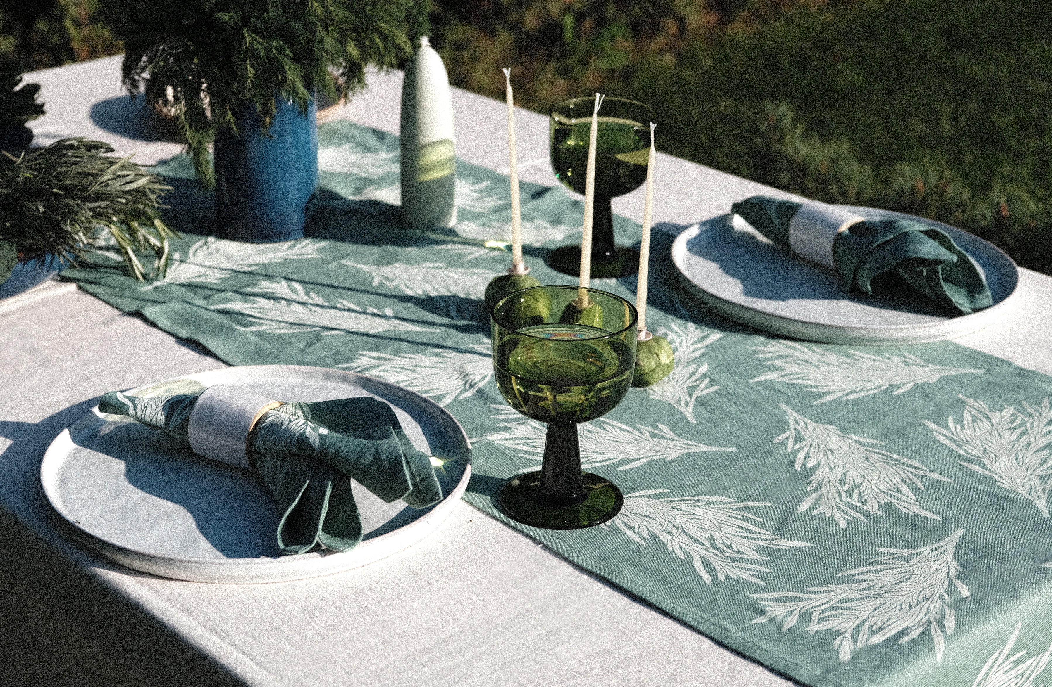 Tarragon on Sage Table Runner