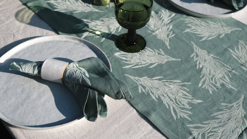 Tarragon on Sage Table Runner