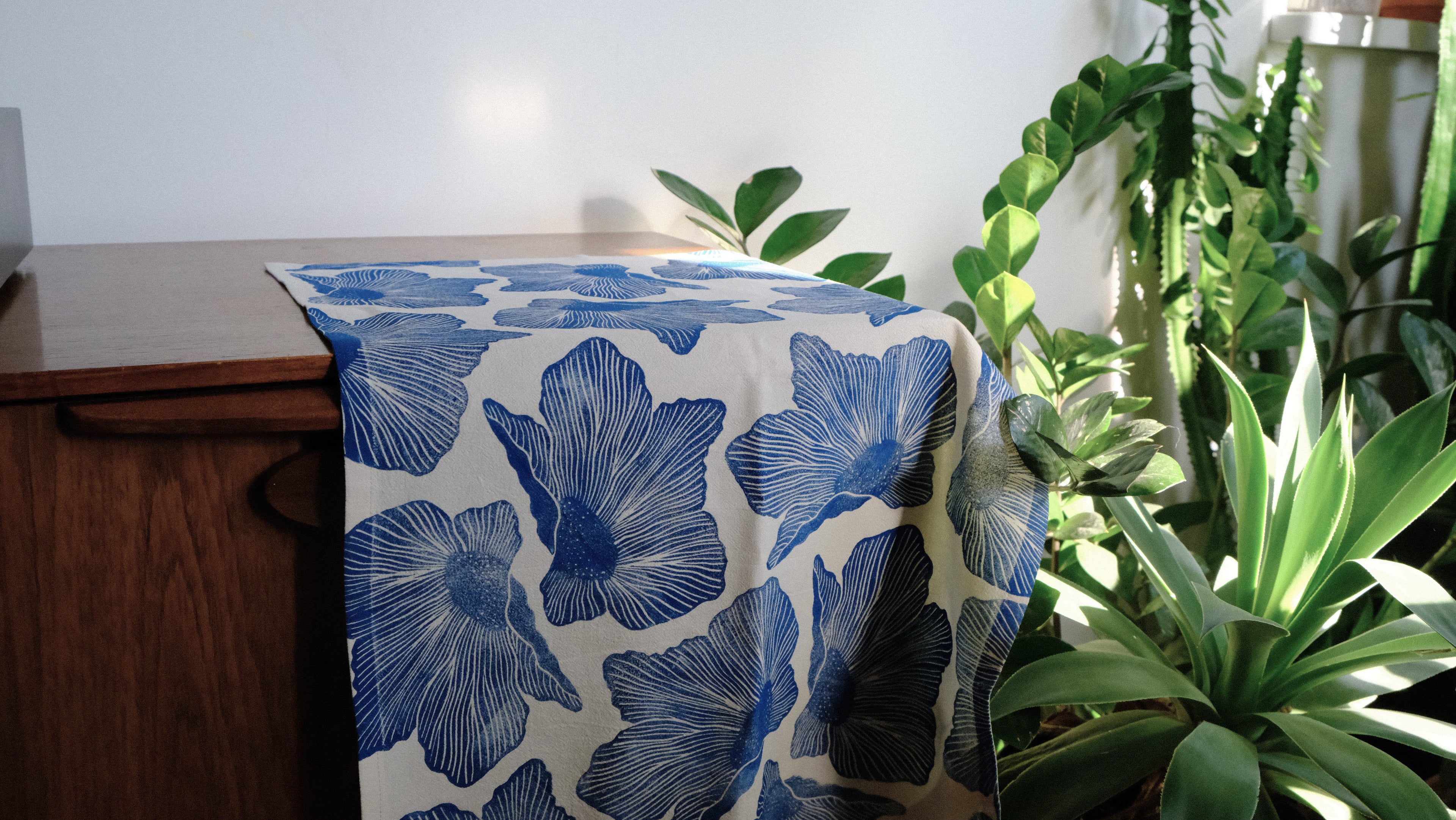 Henbane on Ivory Tea Towel