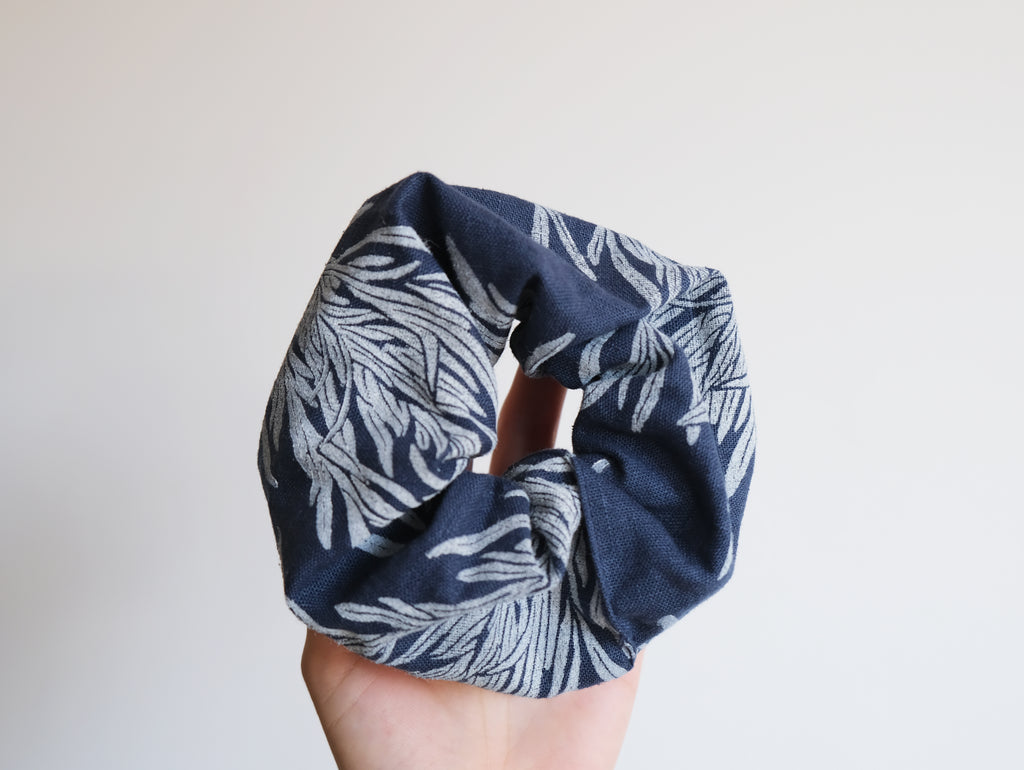 Hair Scrunchie Indigo