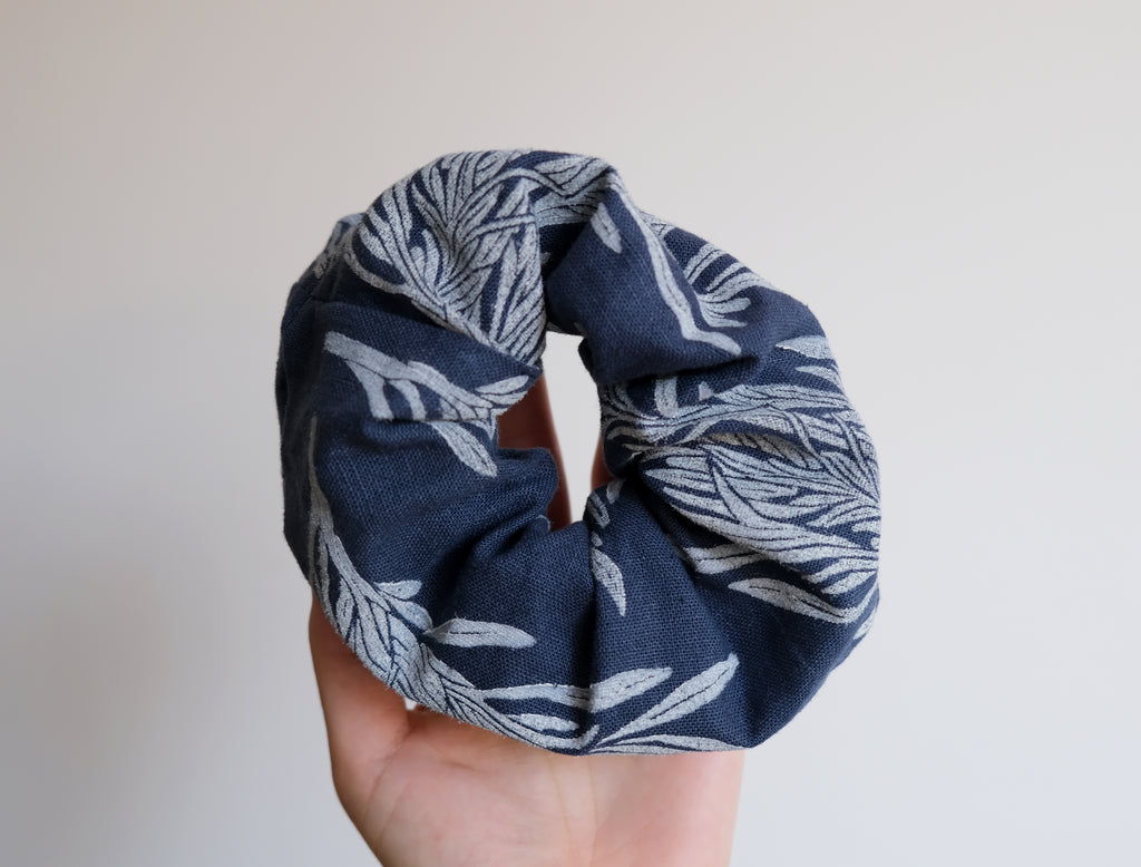 Hair Scrunchie Indigo