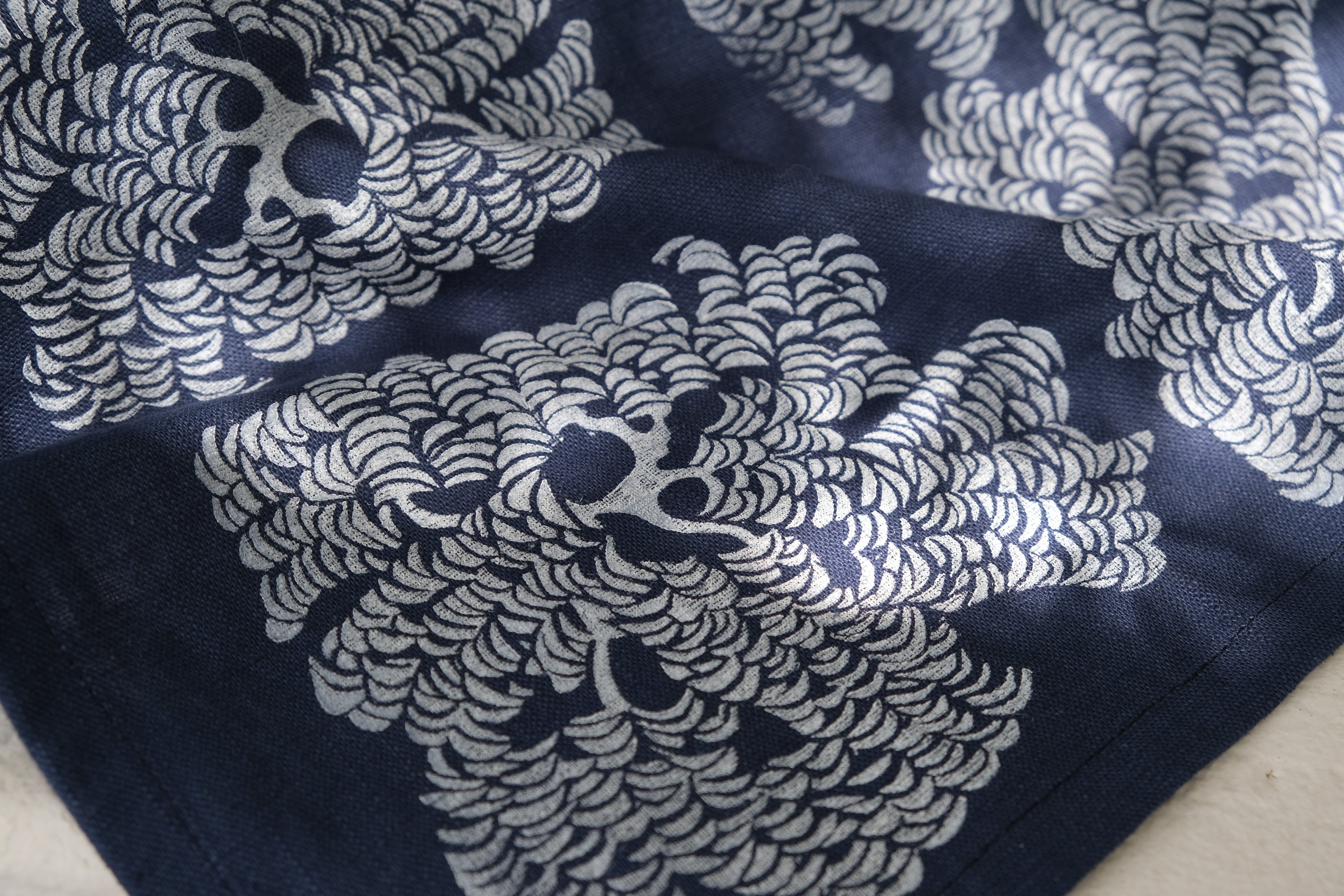 Ponderosa Pine Tree on Indigo Tea Towel