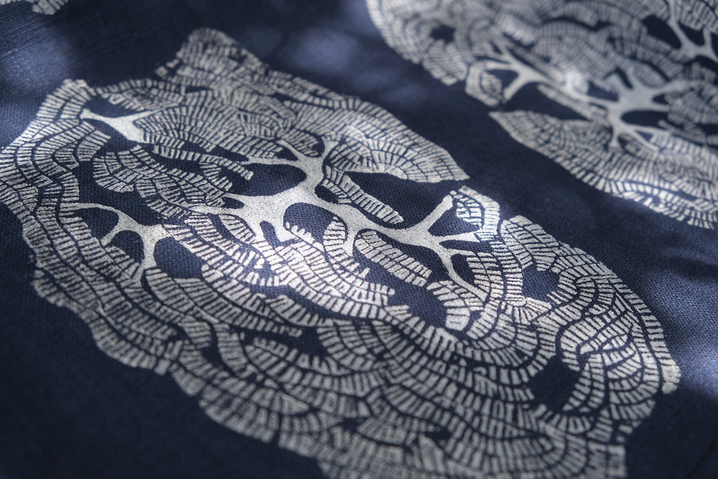 Pine Tree on Indigo Tea Towel