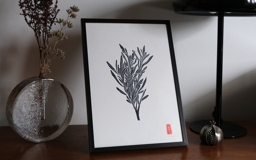 Tarragon Linocut