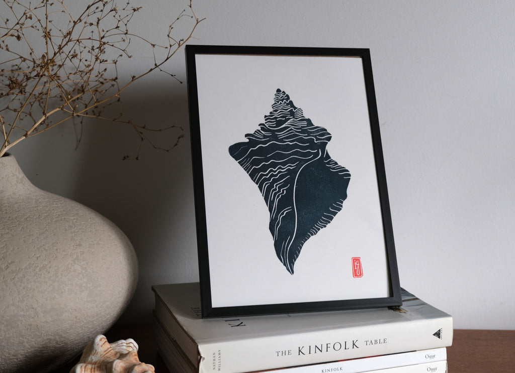 Shell Linocut