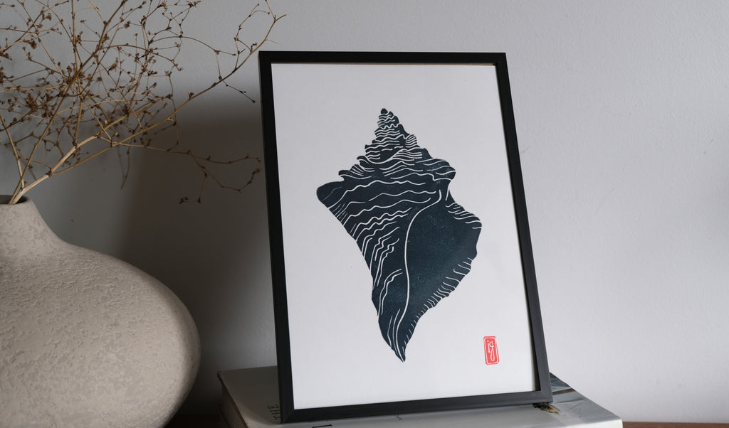Shell Linocut