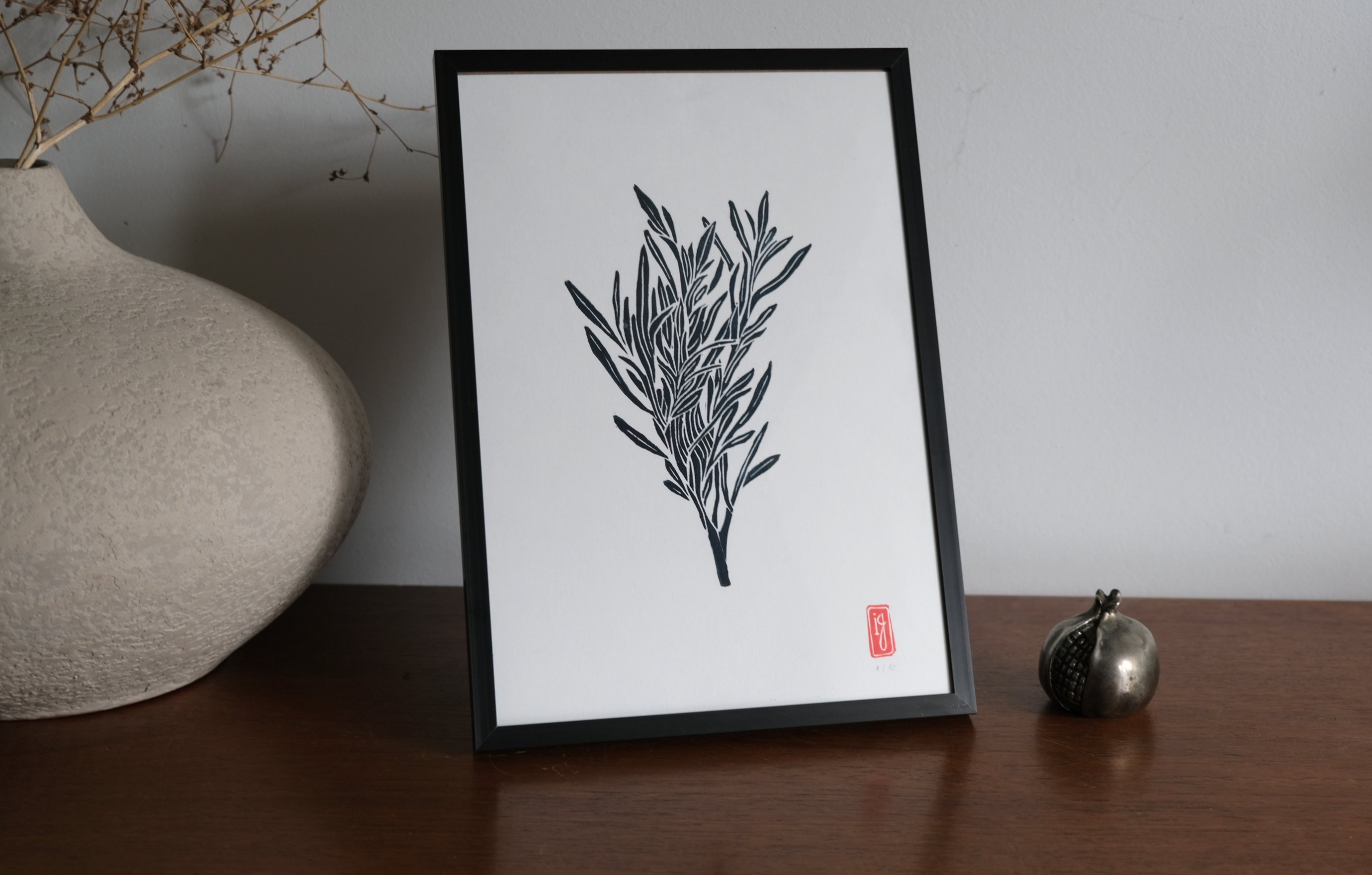 Tarragon Linocut