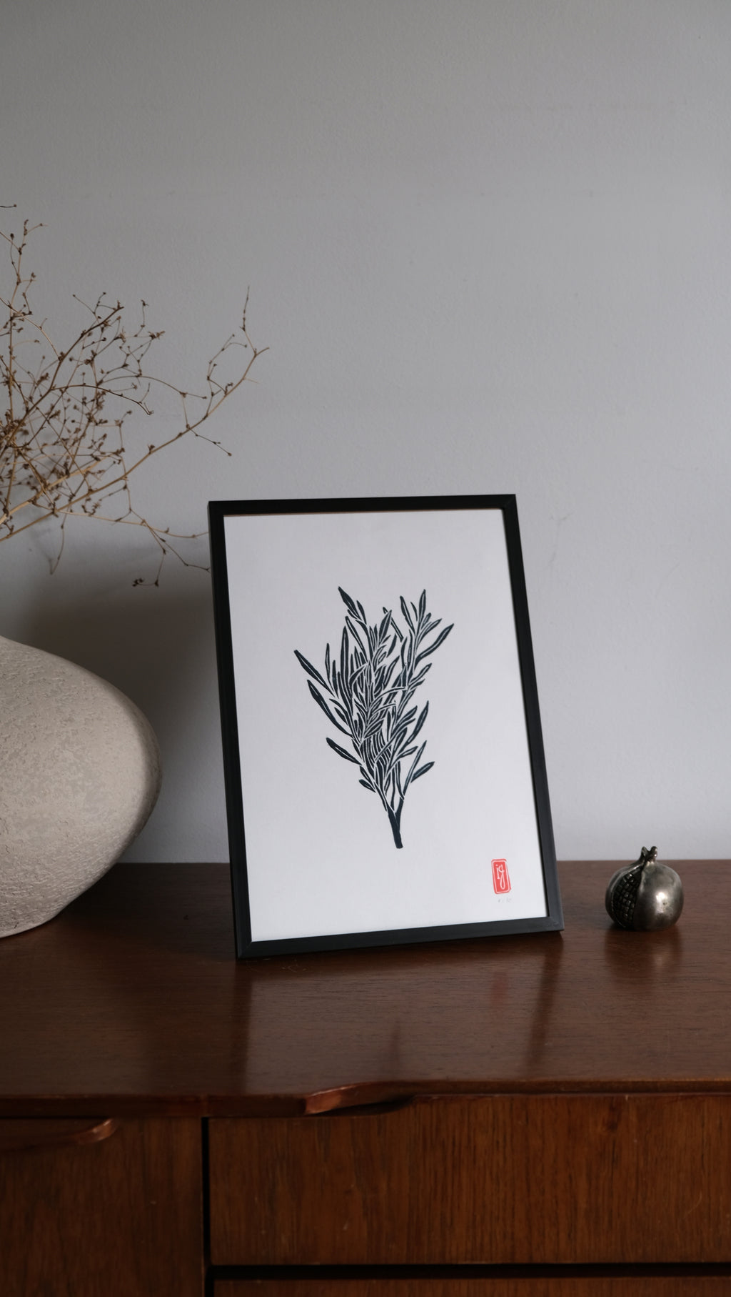Tarragon Linocut