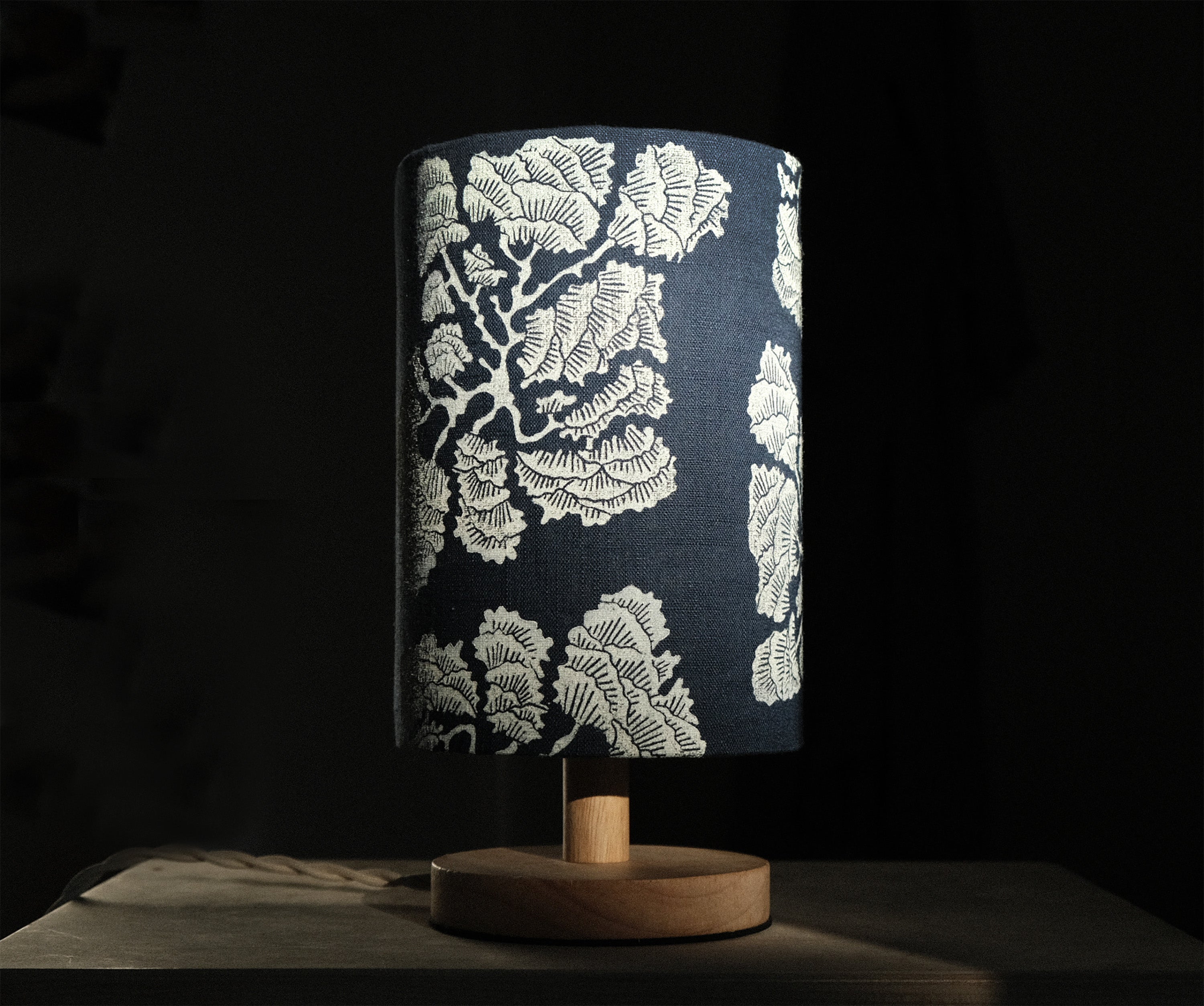 Jack Pine Tree on Indigo Table Lamp