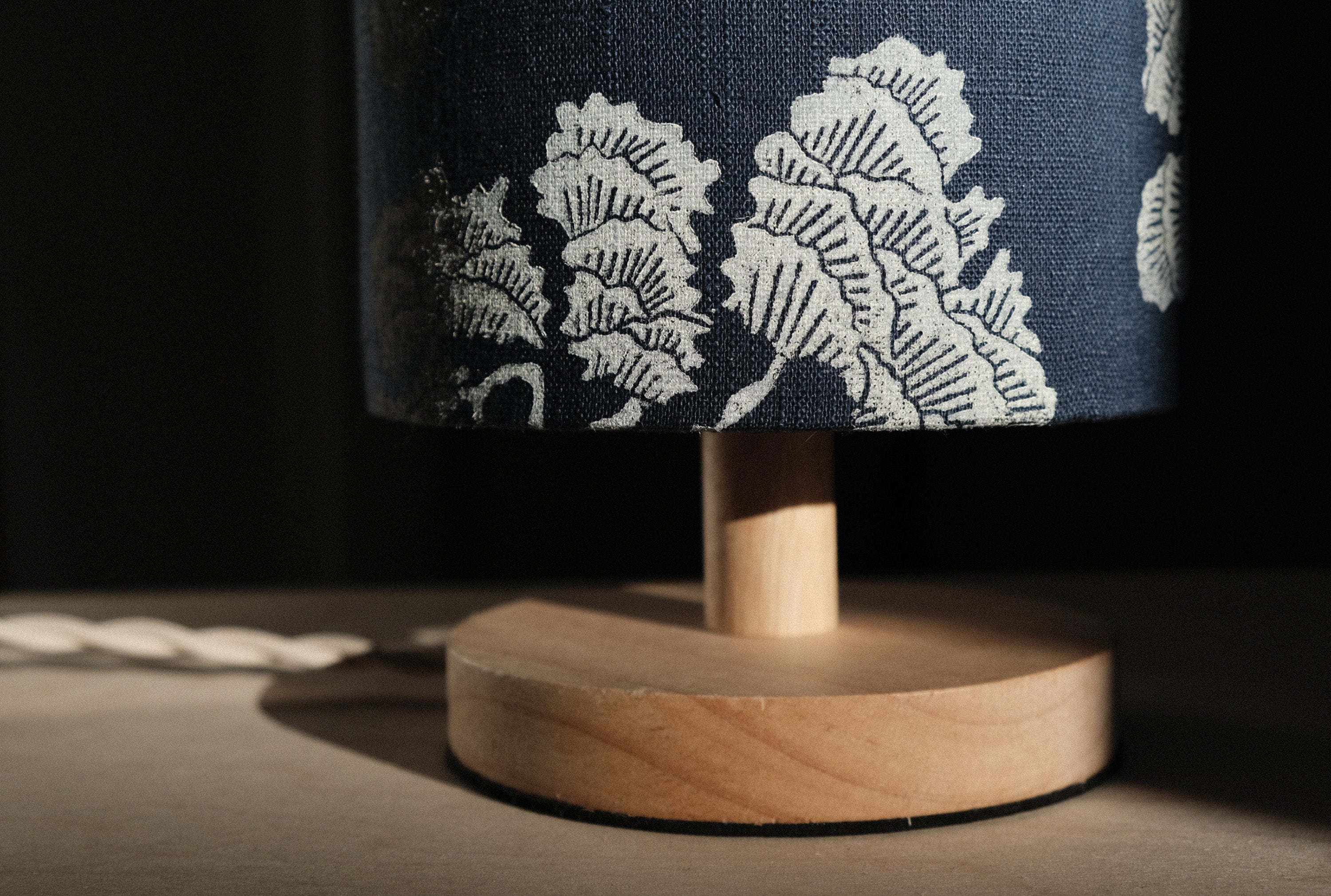 Jack Pine Tree on Indigo Table Lamp