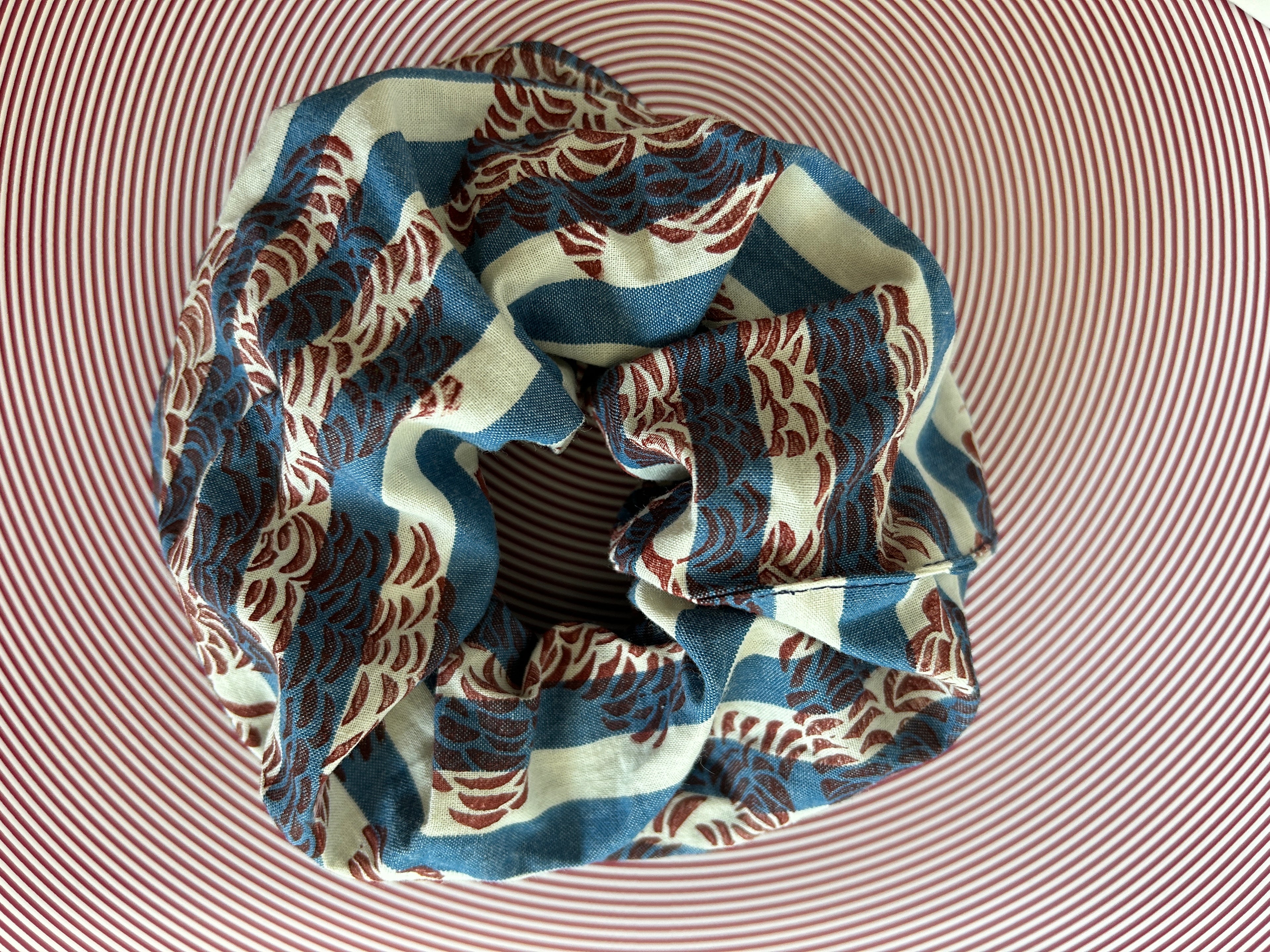 Hair scrunchie indigo