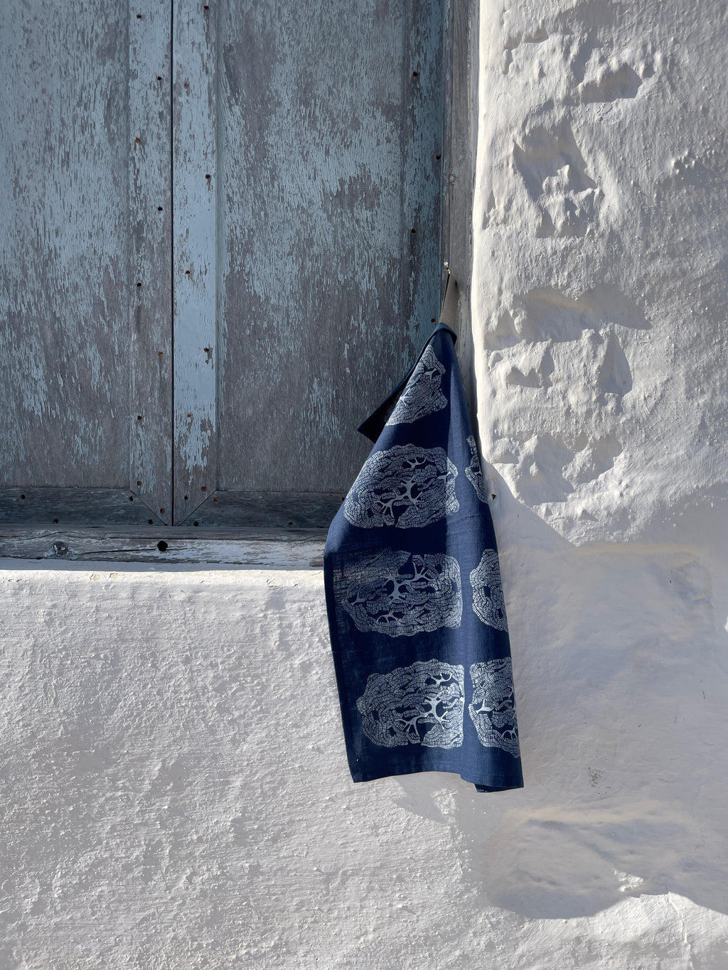 Pine Tree on Indigo Tea Towel