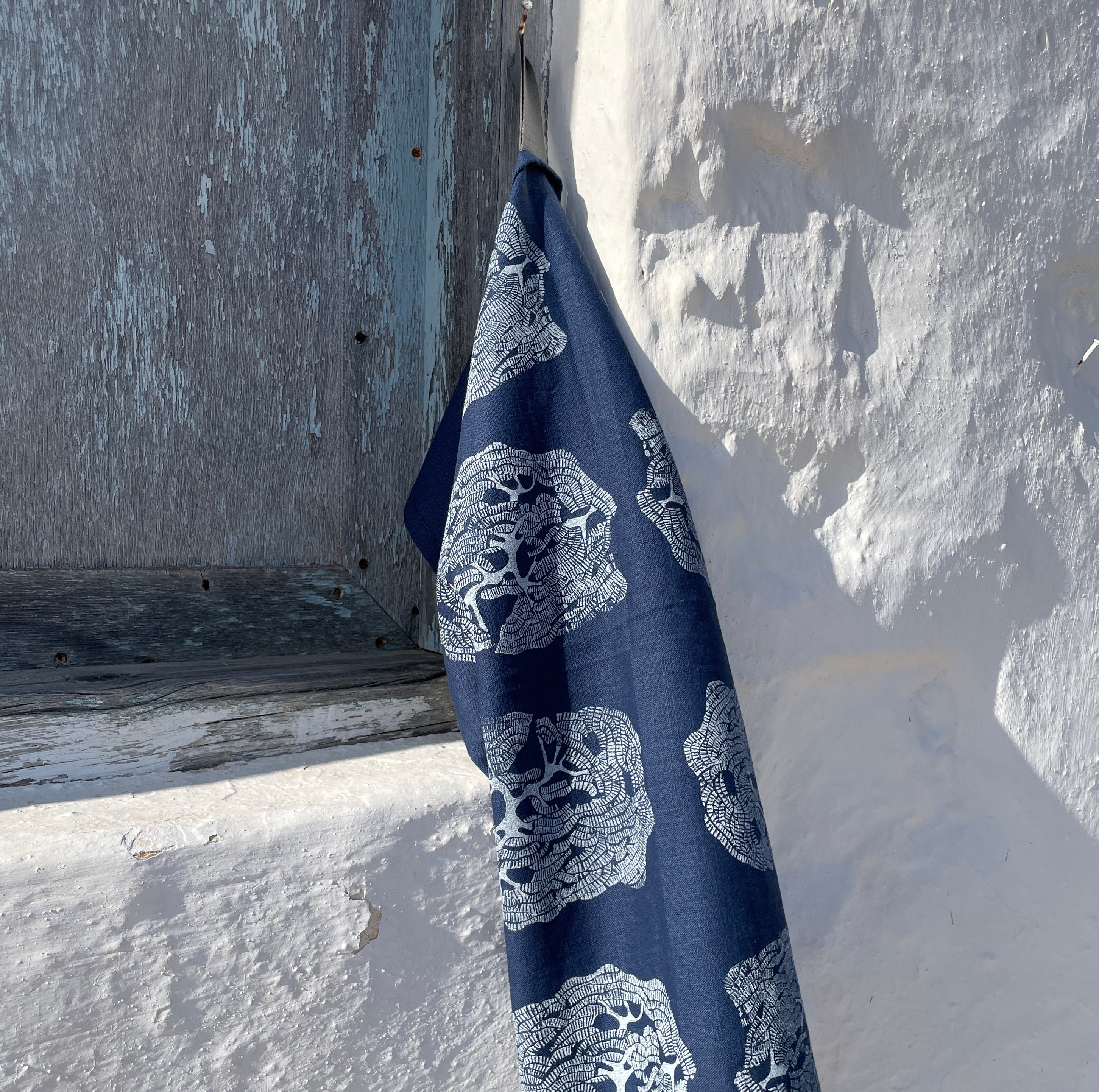 Pine Tree on Indigo Tea Towel