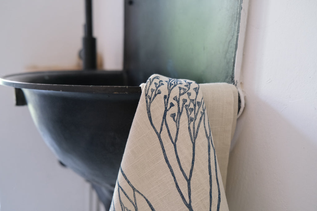 Wildflower on Ivory Tea Towel