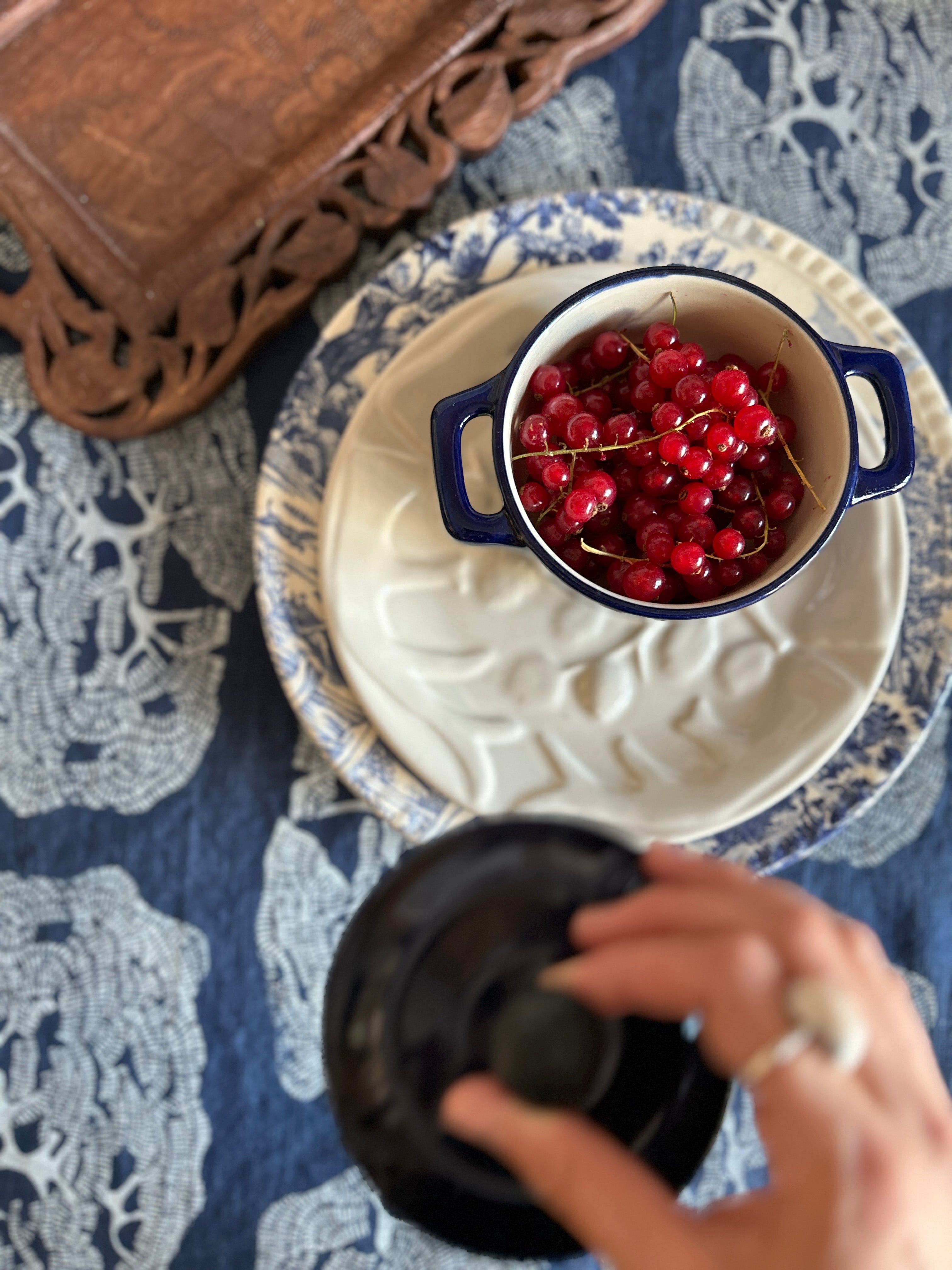 Pine Tree on Indigo Tea Towel