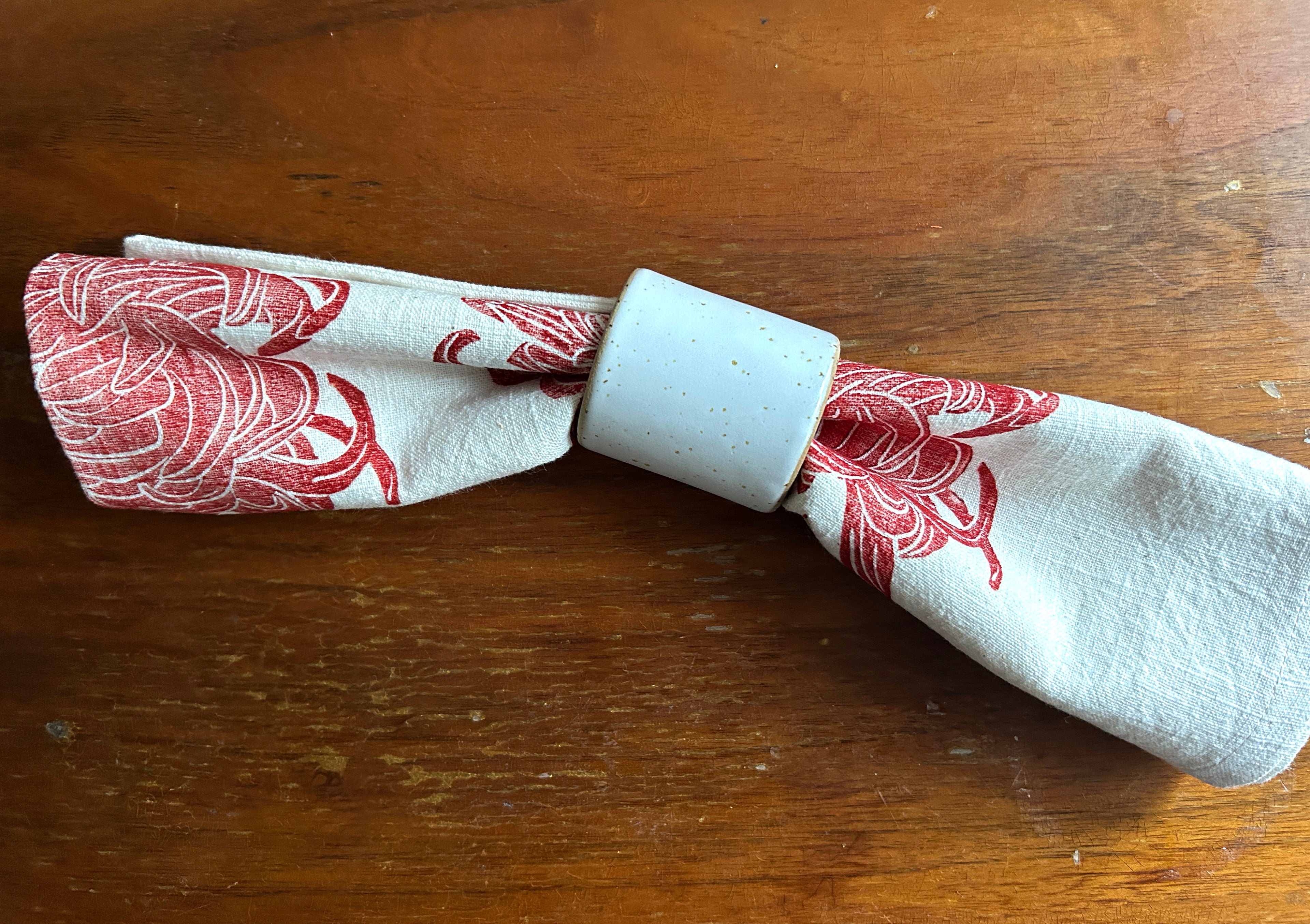 Chrysanthemum on Ivory Dining Napkins Set