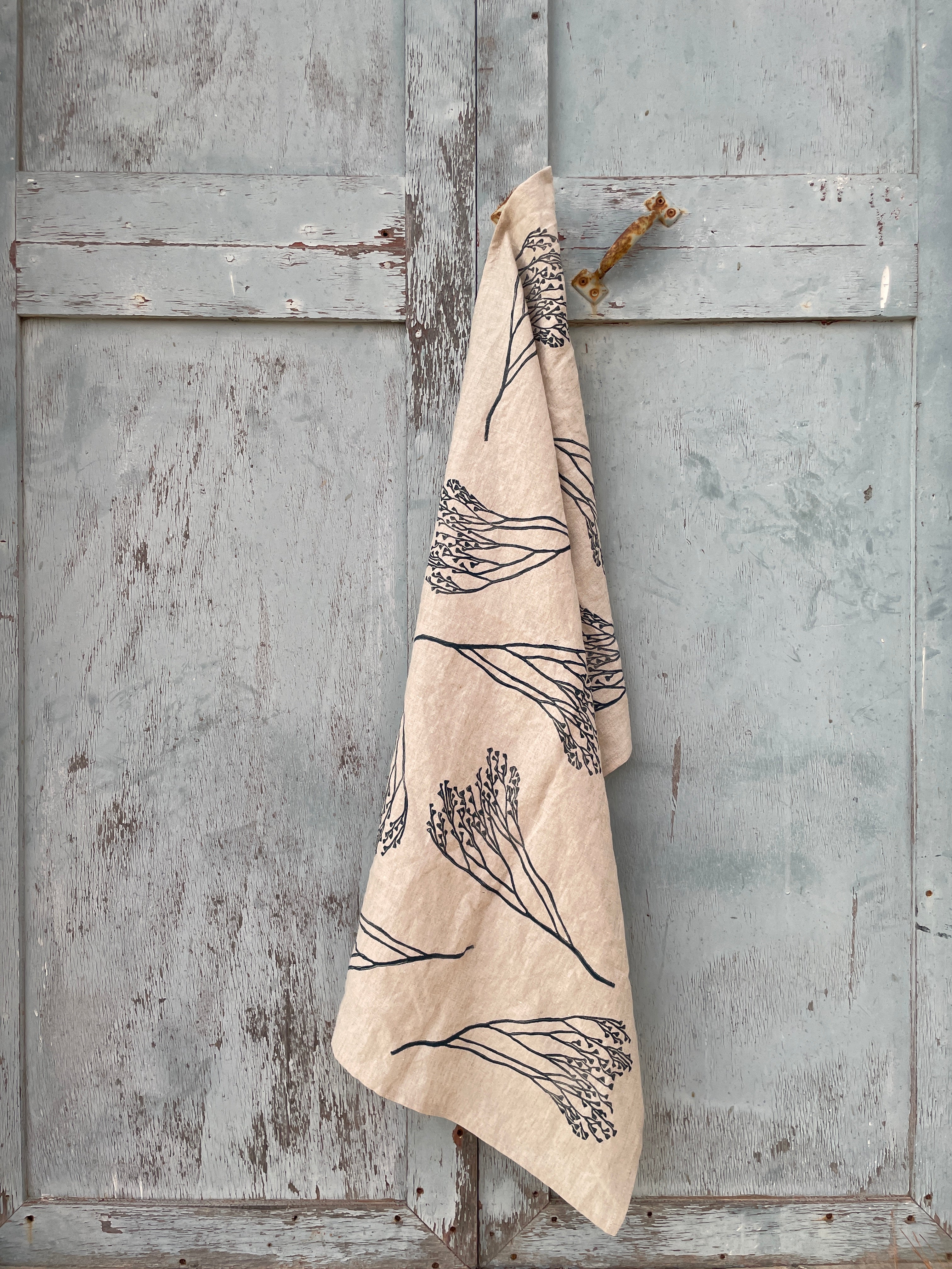 Wildflower on Beige Tea Towel
