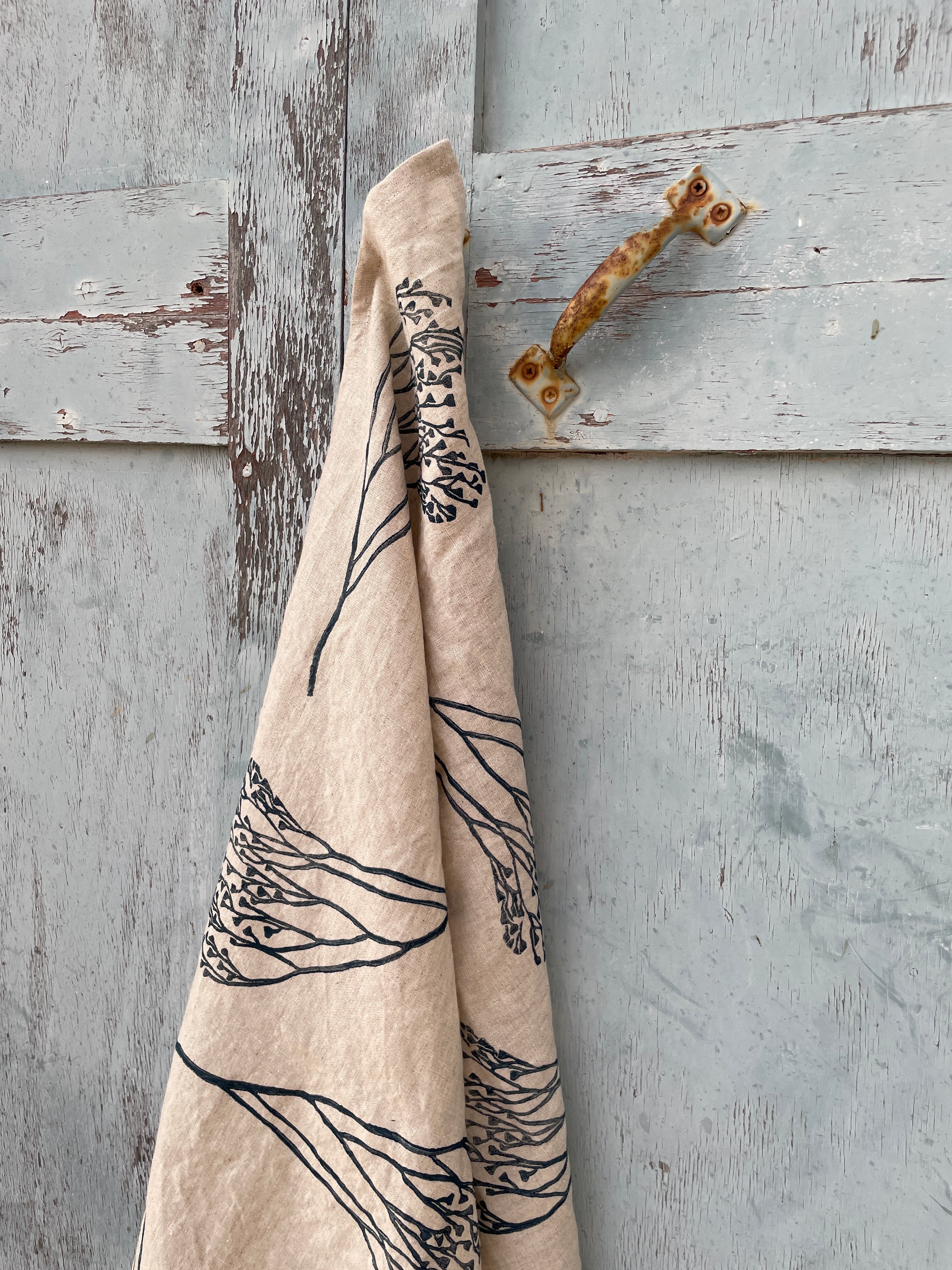 Wildflower on Beige Tea Towel