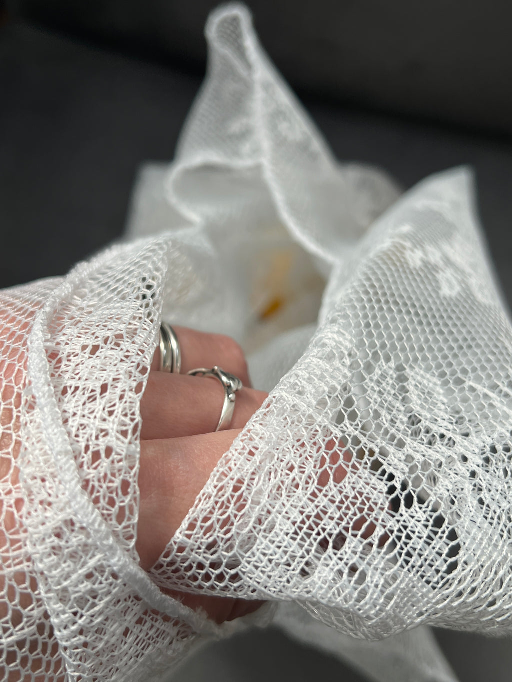 Short Handle Lace Grocery Bag