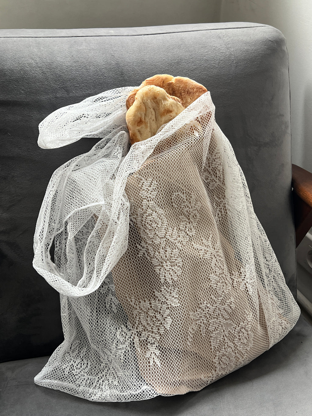 Short Handle Lace Grocery Bag